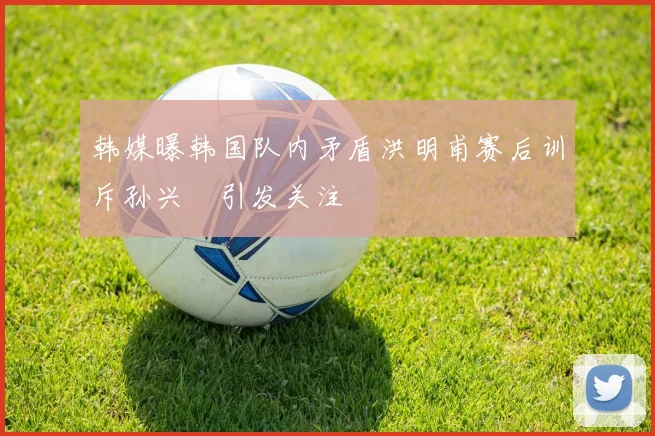 韩媒曝韩国队内矛盾洪明甫赛后训斥孙兴慜引发关注